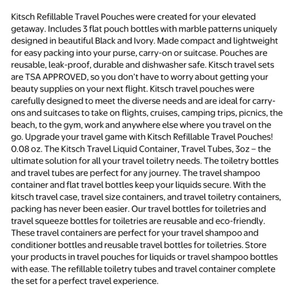 Kitsch Refillable Travel Pouch Trio - Picture 7 of 8